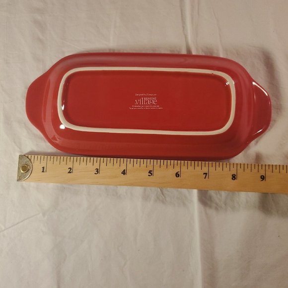 Gourmet Du Village Chevre Cheese Baker Stoneware Bistro Collection Red- Open Box - Picture 8 of 16